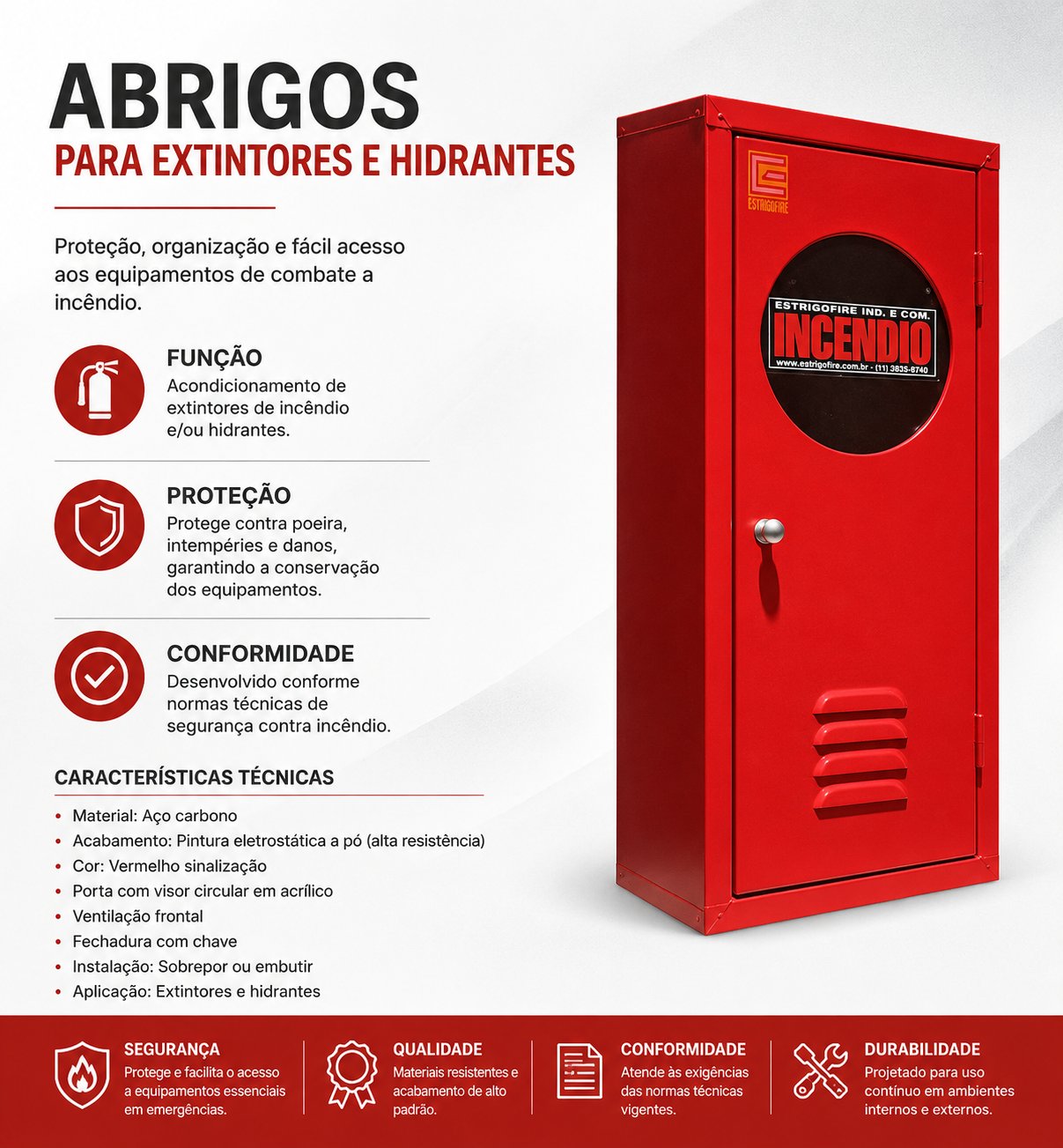 Abrigos para Extintores e Hidrantes